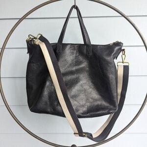 Madewell The Transport Crossbody Tote Bag Purse in Black